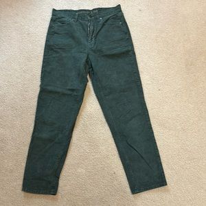 AMERICAN EAGLE- Green Corduroy Mom Jeans